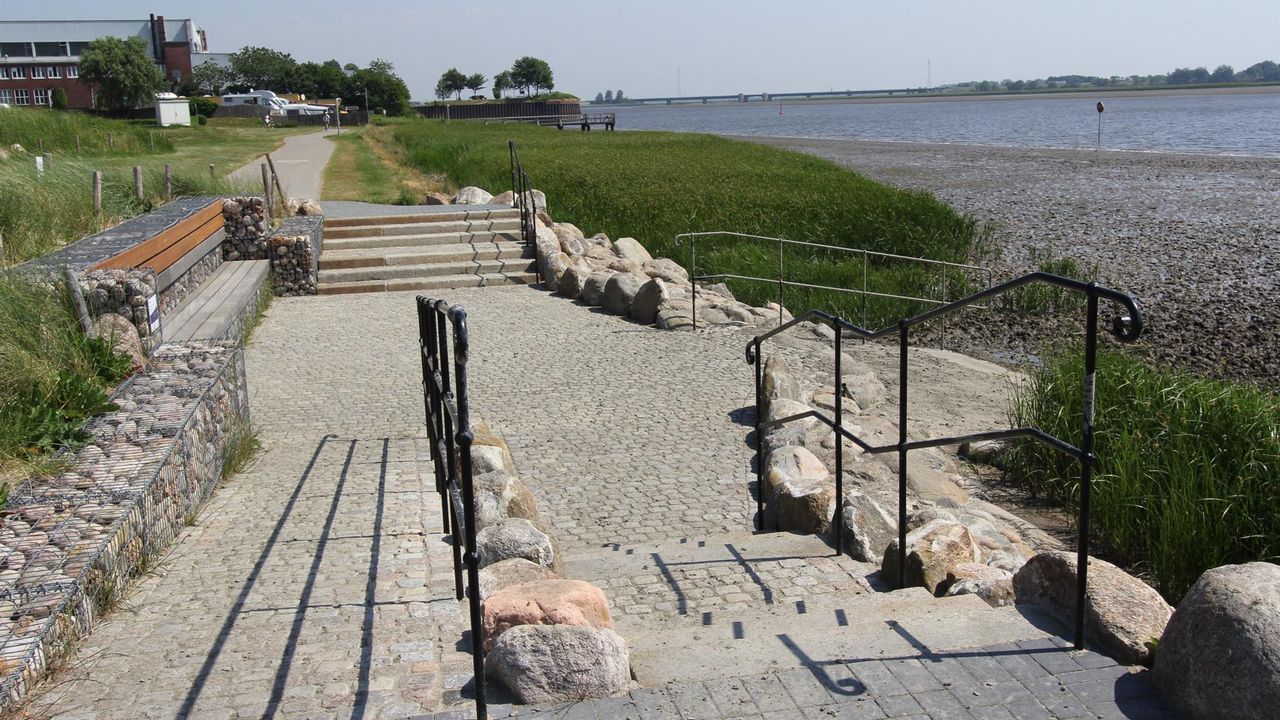 Die Badetreppe am Strand Die Badetreppe am Strand